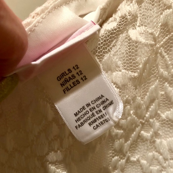 Girls size 12 cream and bronze ombré dress - Picture 6 of 6